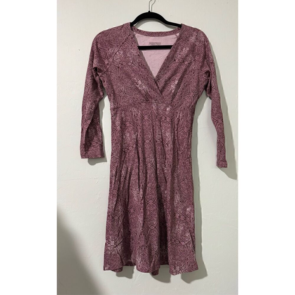 Patagonia Metairie wrap dress long sleeve S